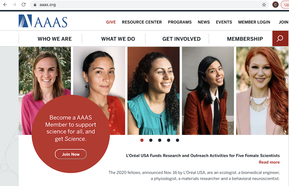 L’Oréal USA For Women in Science 2020 logo.